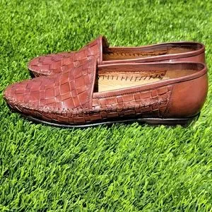 Pristine Lorenzo Banfi Italian Leather Loafers Men\'s Size 9 LORENZO BANFI HANDMADE ITALY MENS SIZE 8 M BROWN LEATHER  main image 3